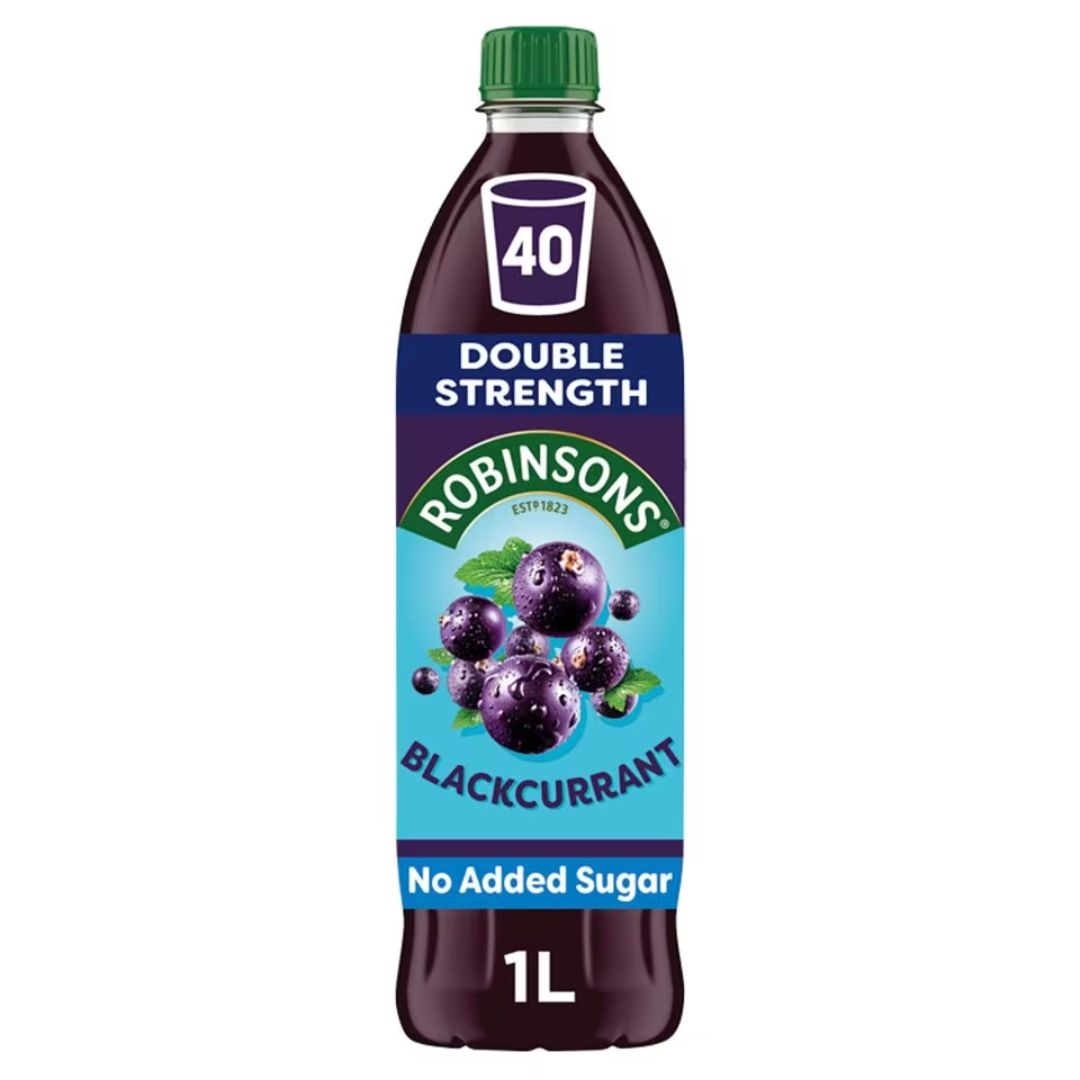 Robinson's | Double Strength Blackcurrant Drink Concentrate - 1L - No Sugar Added