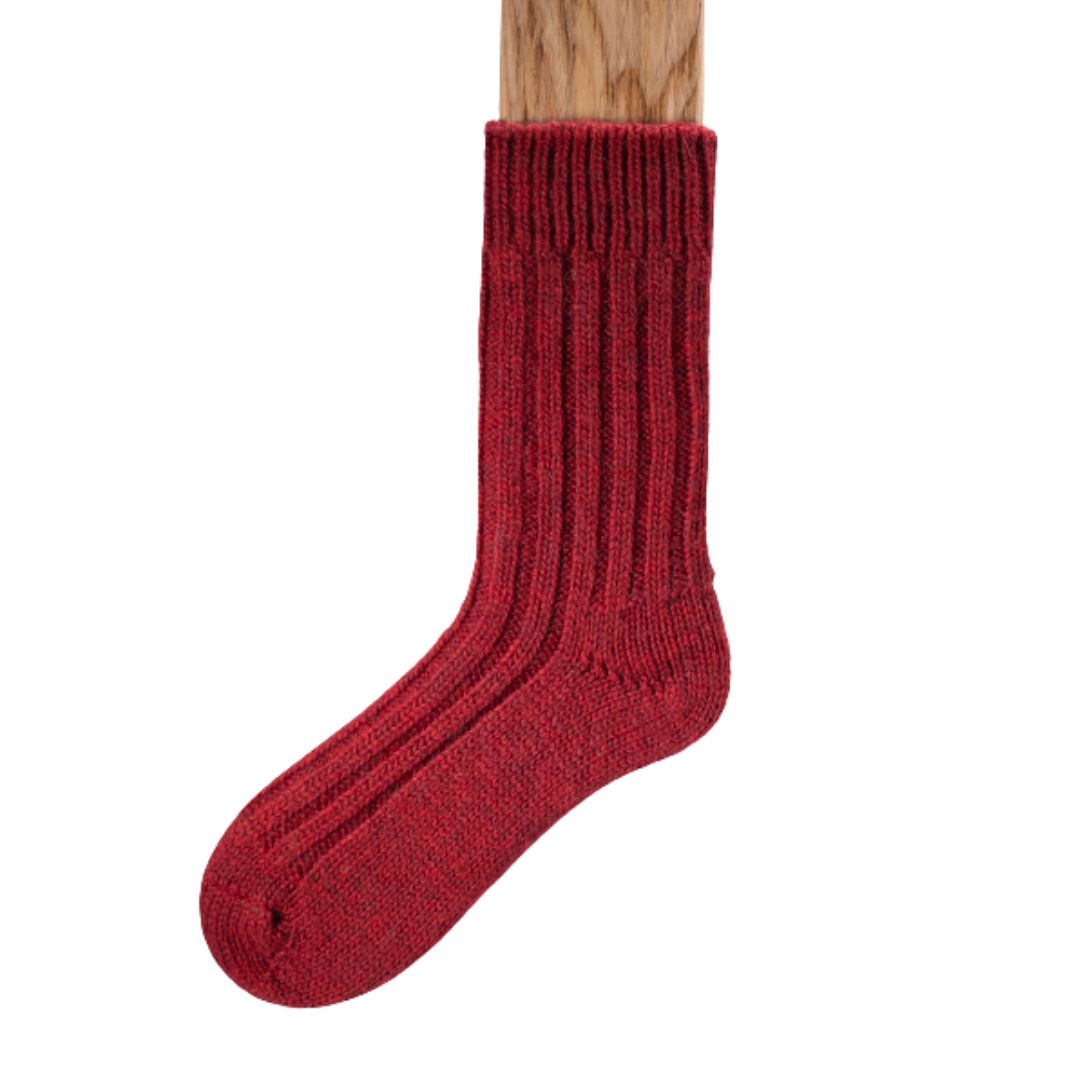 Connemara Tweed Socks - Red Marl