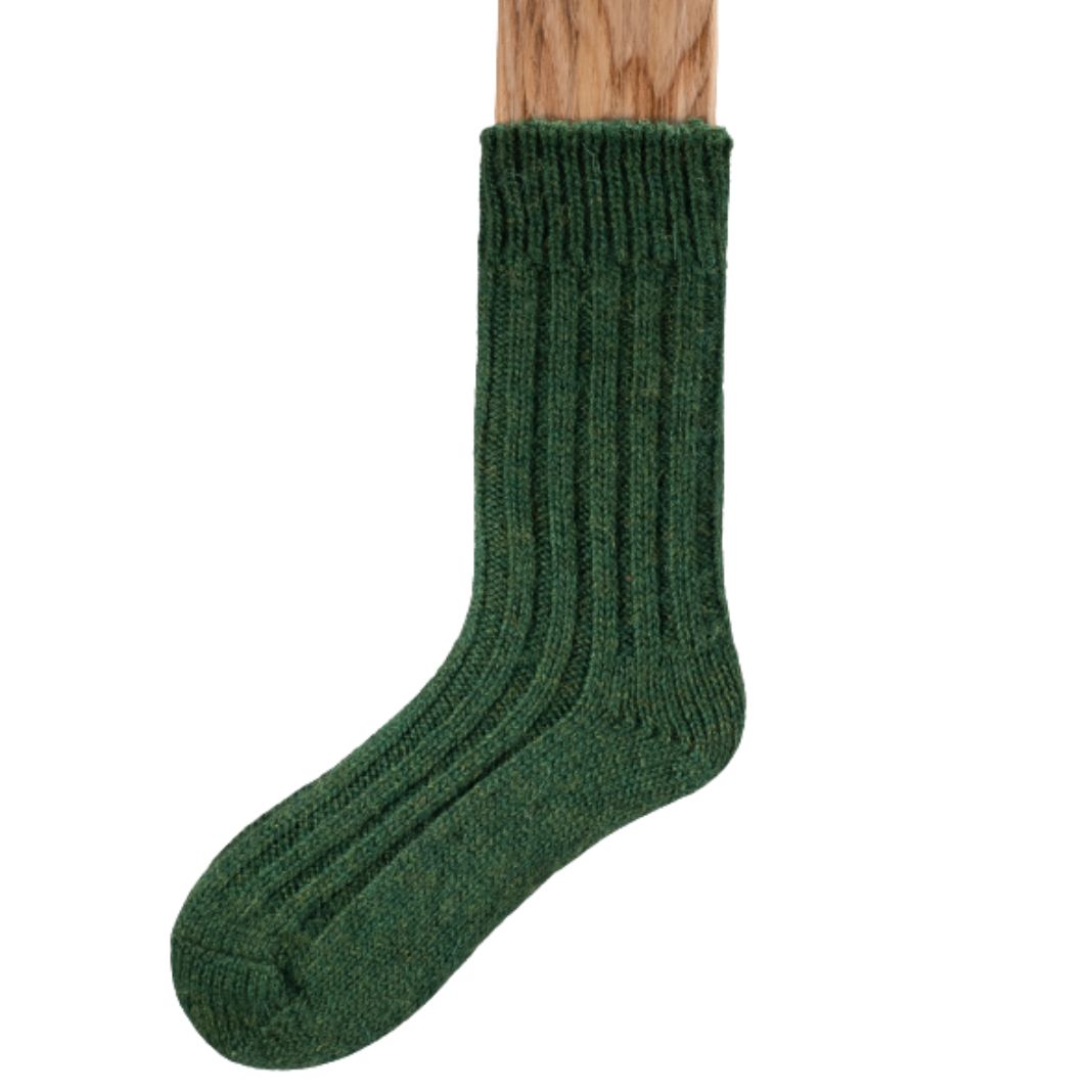 Connemara Tweed Socks - Dark Green