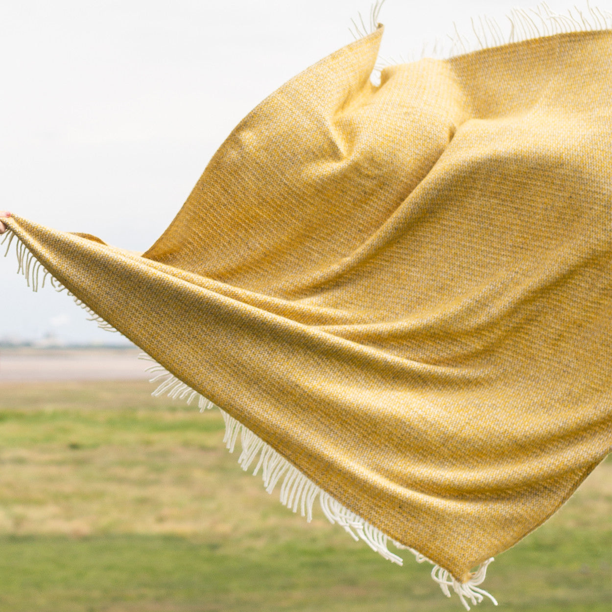 Tweedmill | Illusion Throw Yellow & Grey
