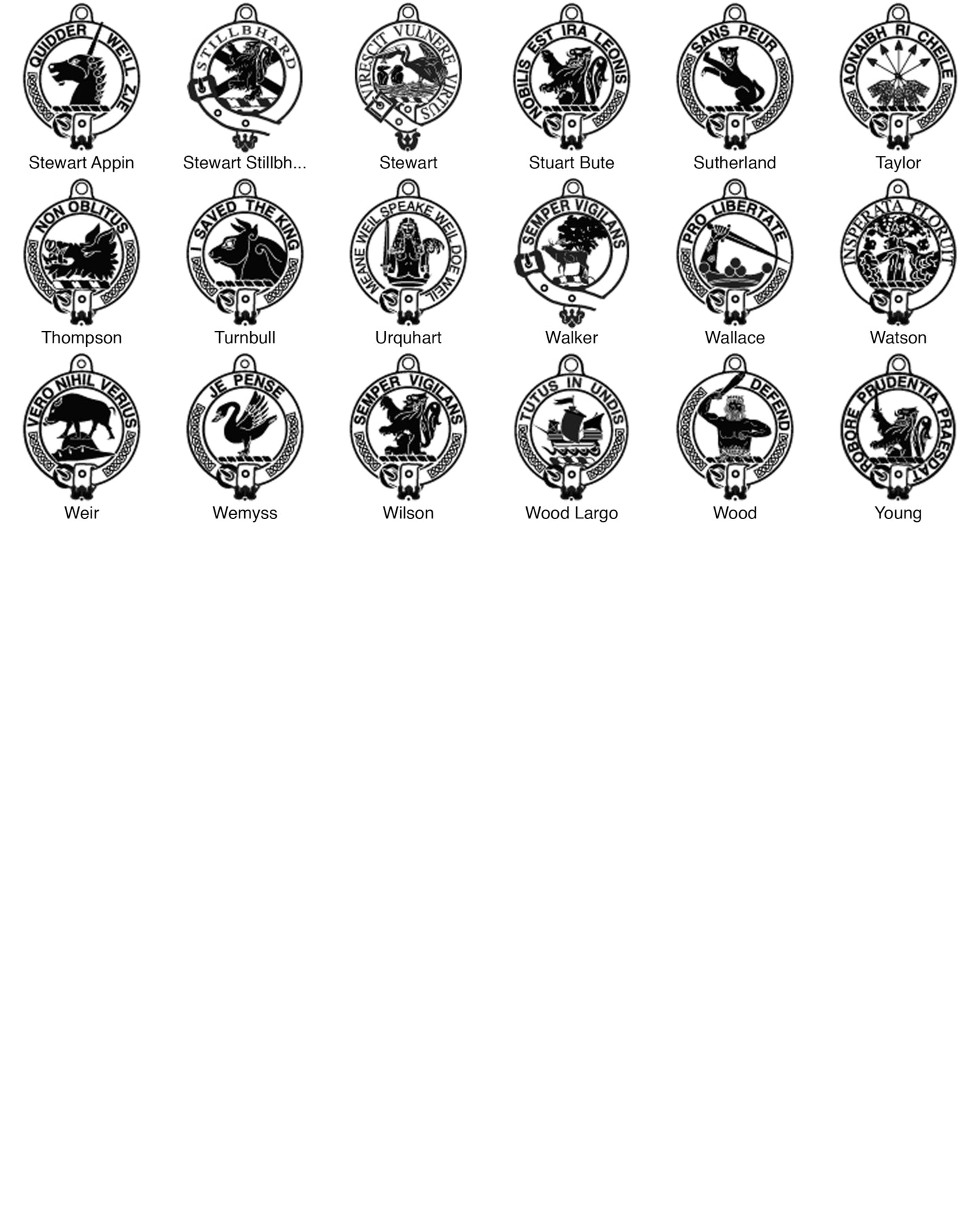 Clan Crest Silver Cufflinks