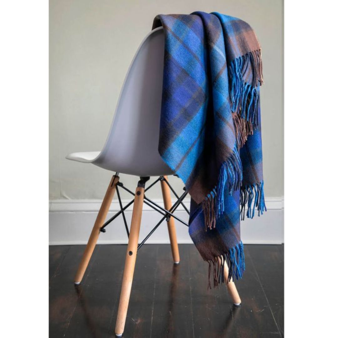 Lochcarron | Tartan Lambswool Blanket - Buchanan Blue