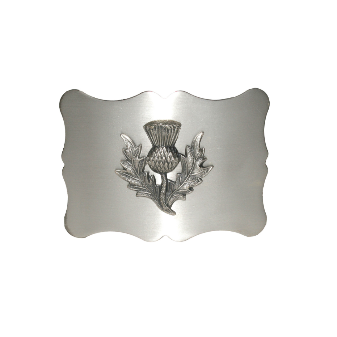 Belt Buckle | Plain Thistle - Antiqued Finish