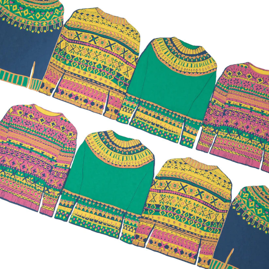 East End Press | Fair Isle Sweaters Concertina Garland