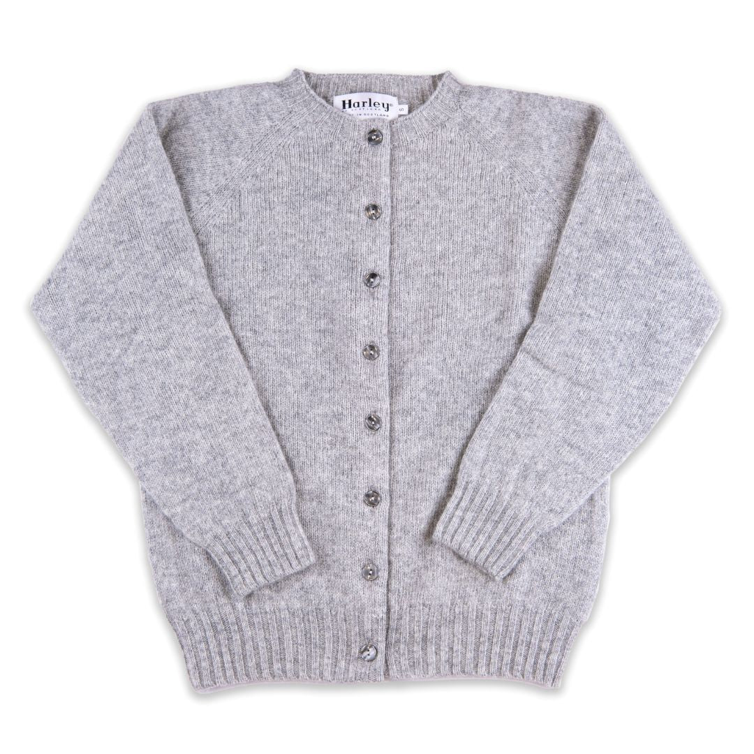 Harley of Scotland | Supersoft Cardigan - Silver