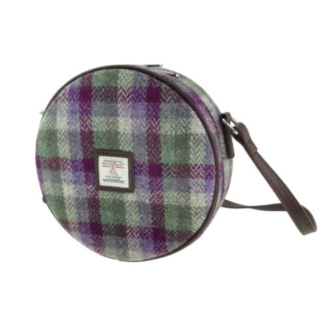 Harris Tweed | Bannock Round Bag - Green Small Check