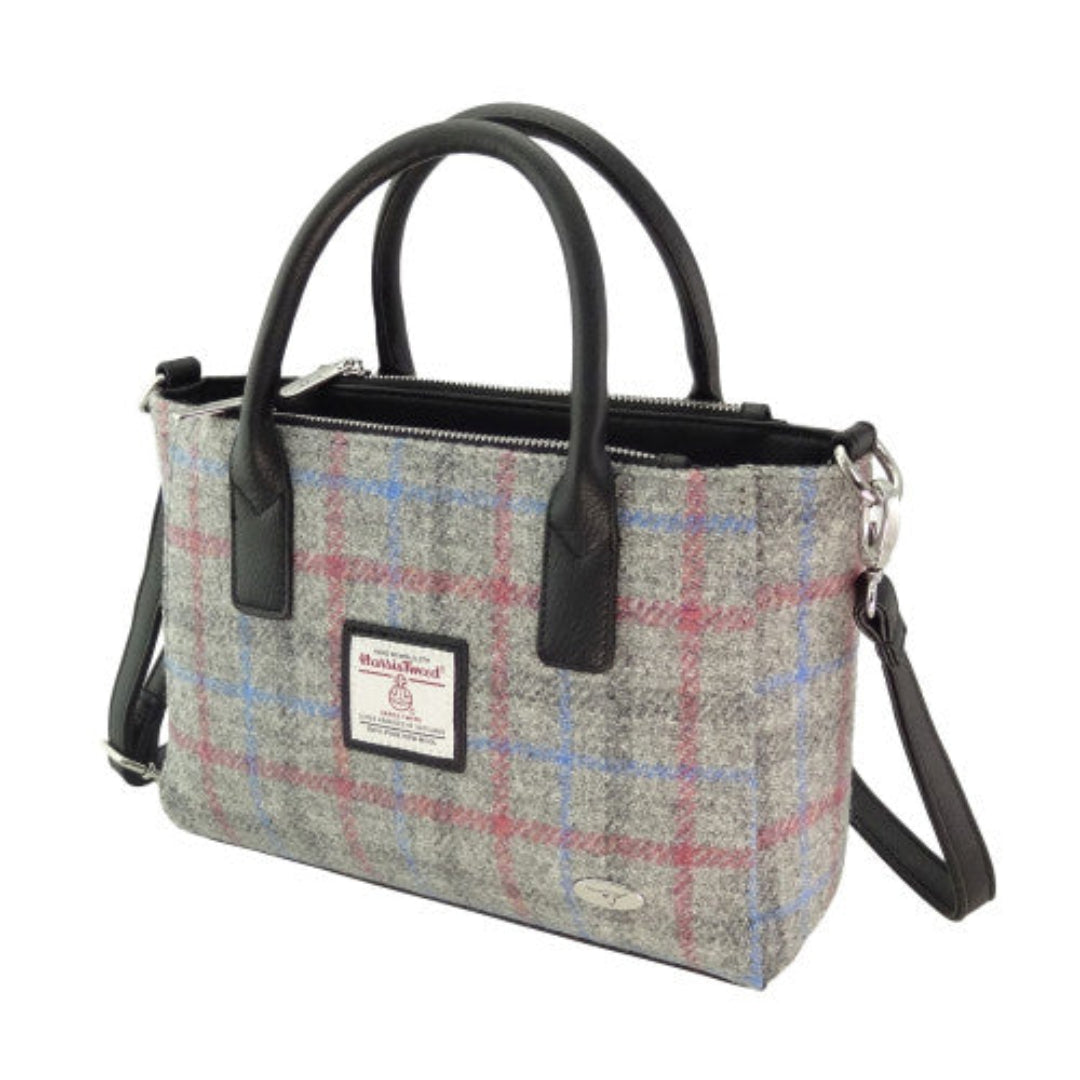 Harris Tweed | Brora Handbag - Light Grey Check