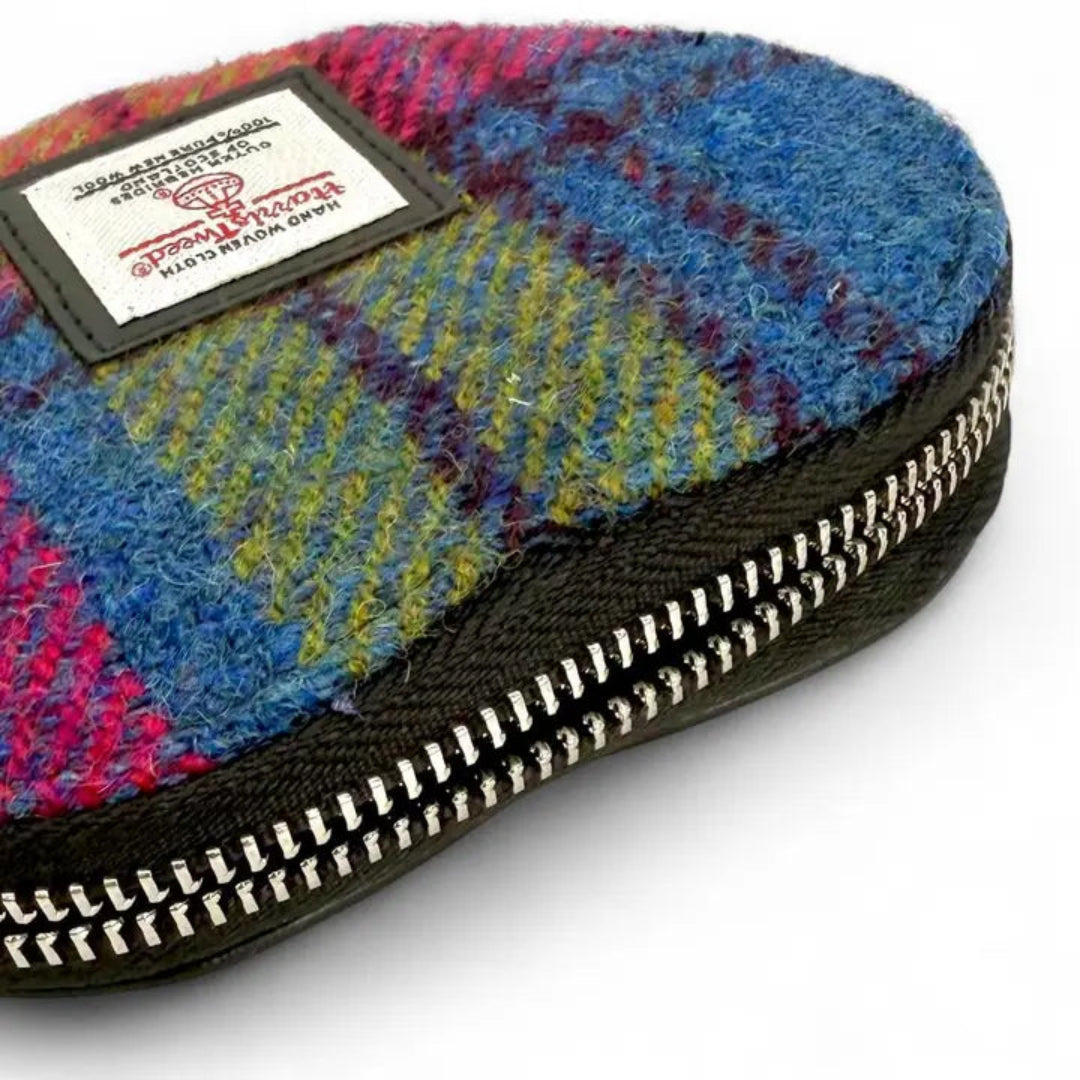 Harris Tweed | Heart Purse |Blue/Brown Check