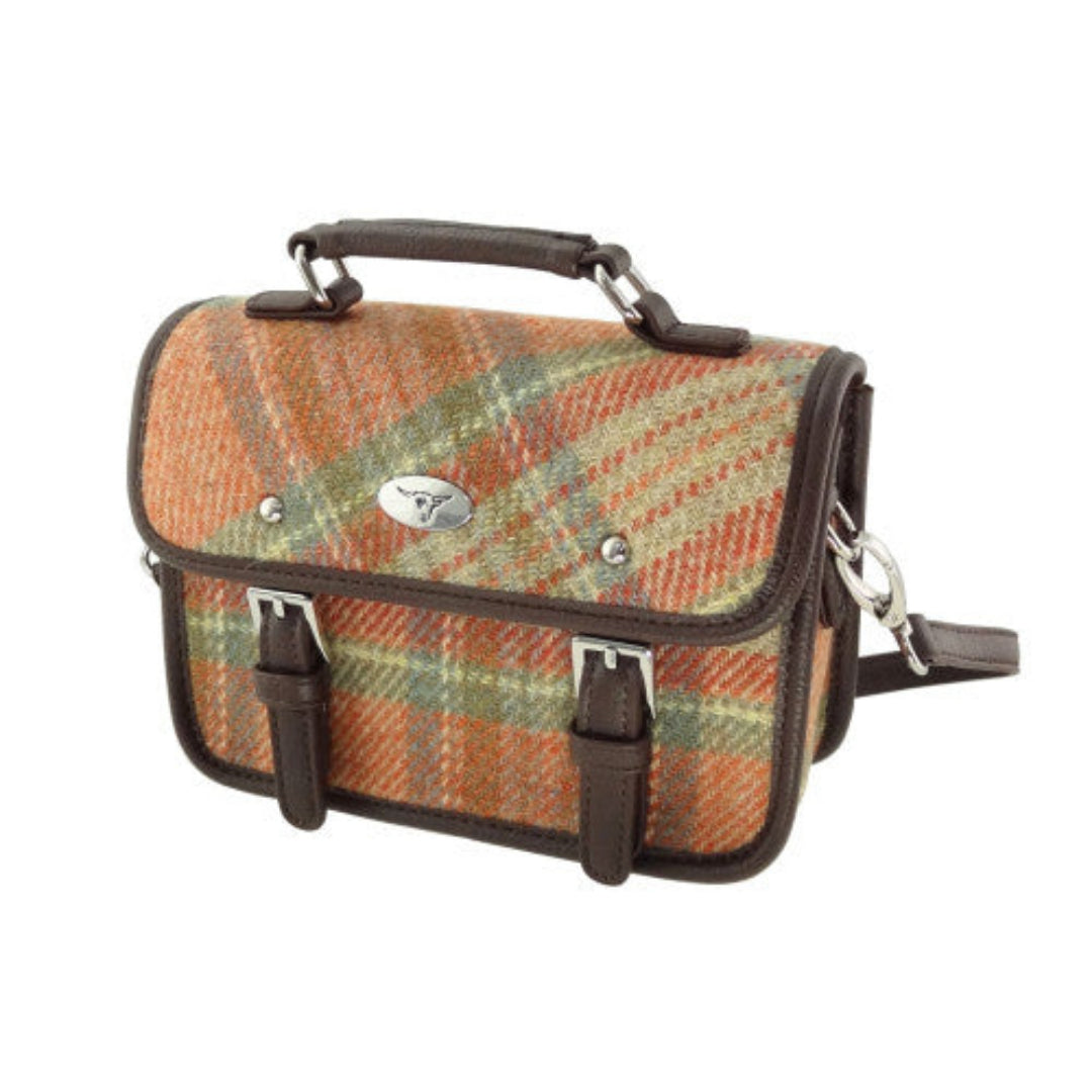 Harris Tweed | Bervie Mini Handbag - Orange Stewart