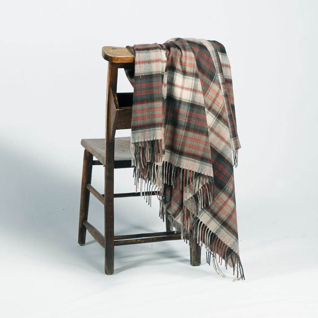 Lochcarron | Tartan Lambswool Blanket - MacDonald Dress Weathered