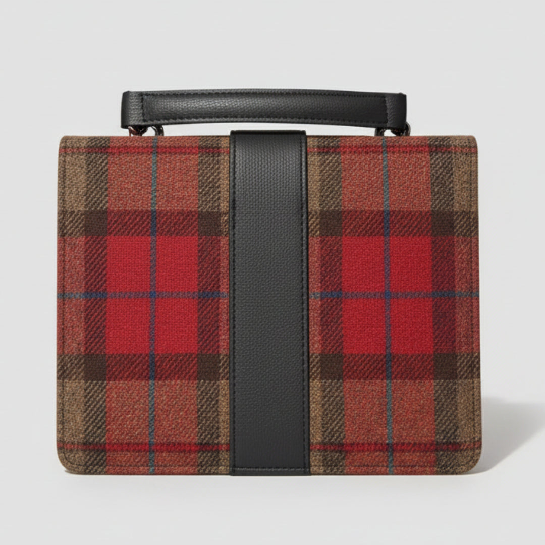 Mucros Fiona Tweed Handbag 207 Red Brown