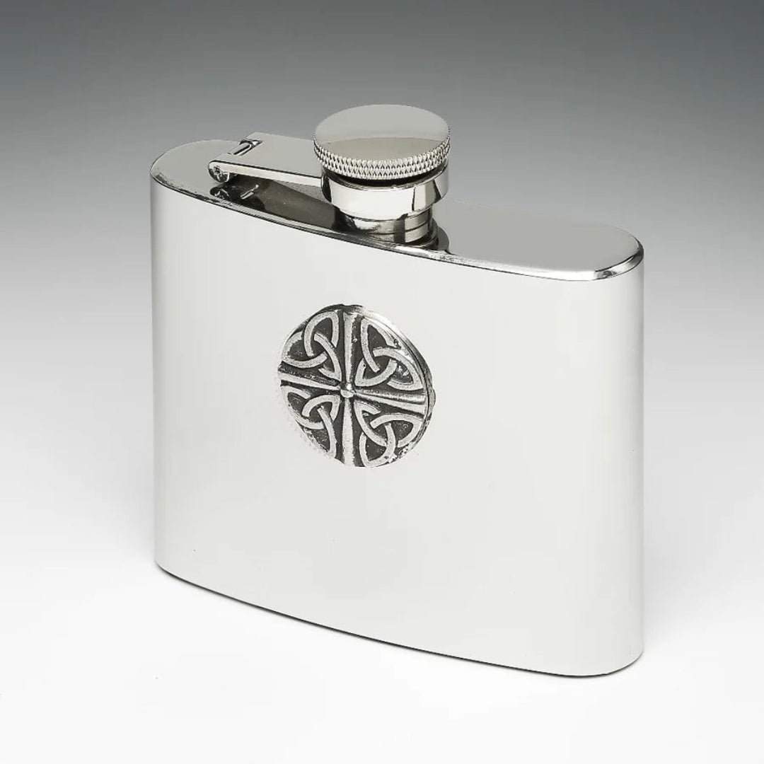 Mullingar Pewter | Hip Flask - Celtic Knot 5 oz.