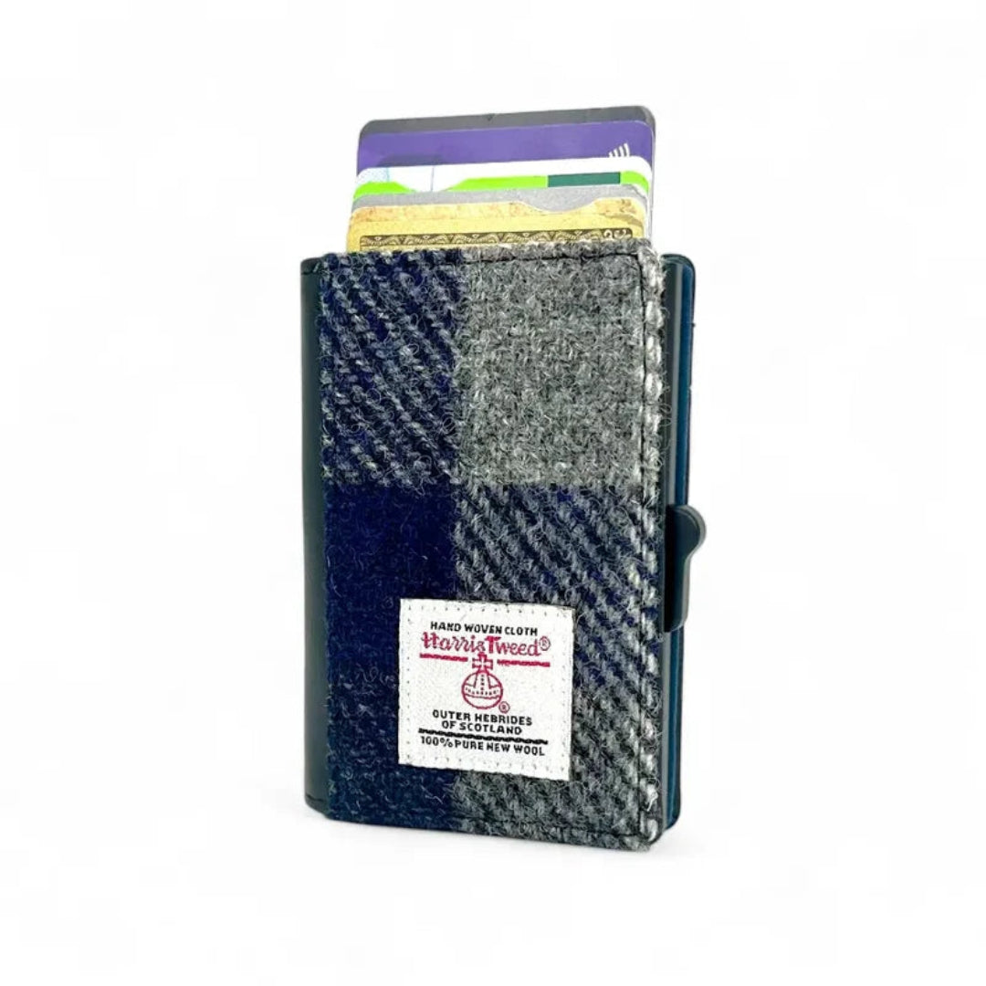 Harris Tweed | Pop Up Card Wallet - Blue Check