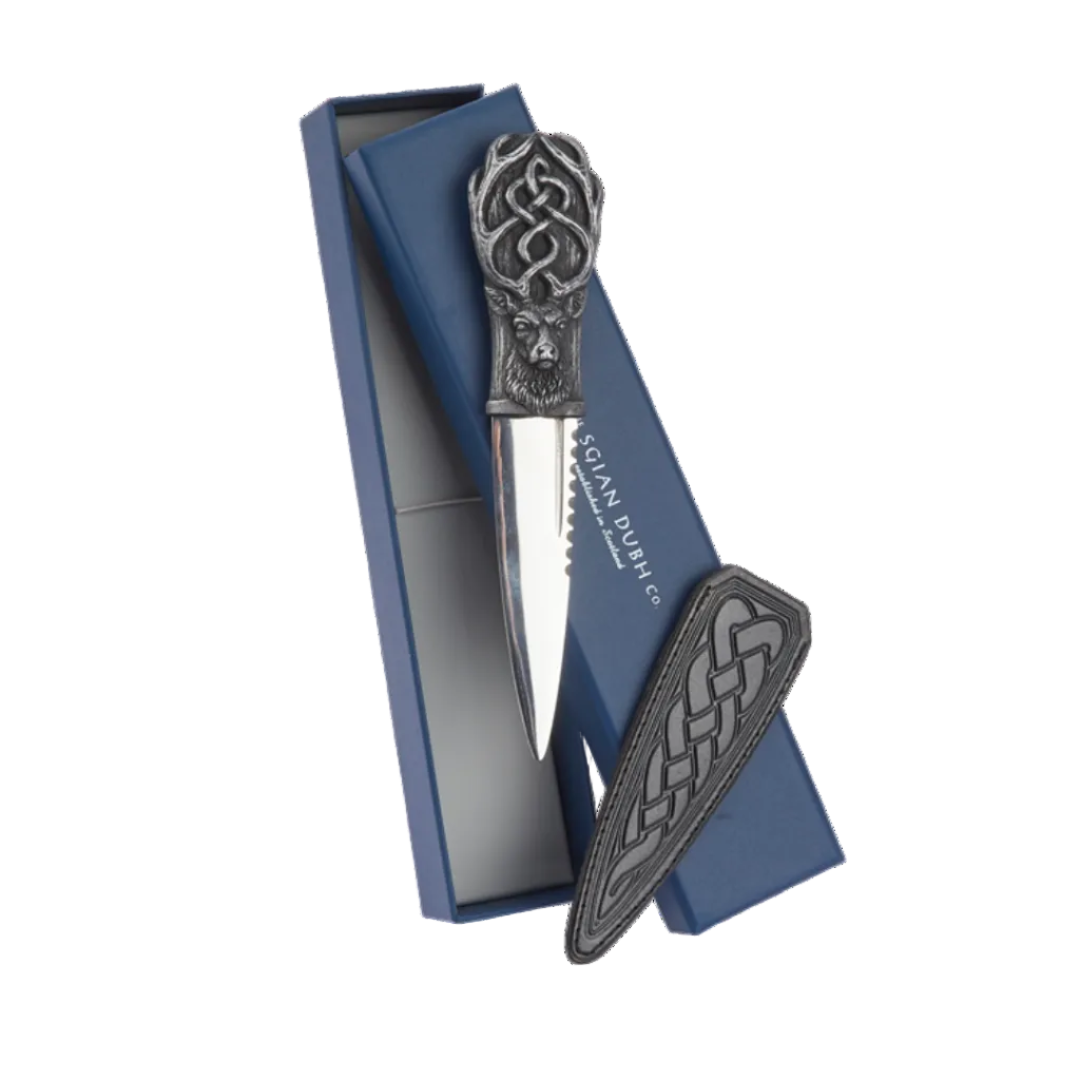 Sgian Dubh | Crowned Stag - Silver