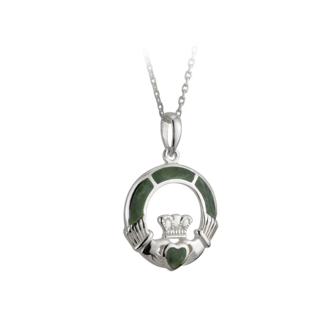 Solvar | Connemara Marble Claddagh Pendant