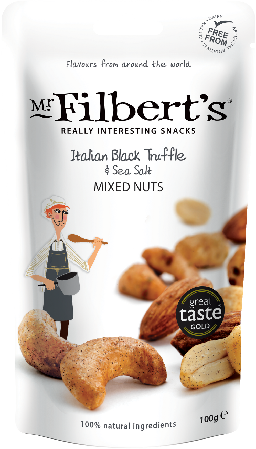 Mr.Filbert's | Italian Black Truffle & Sea Salt 100g
Mr. Filbert`s | Italian Black Truffle & Sea Salt 100g