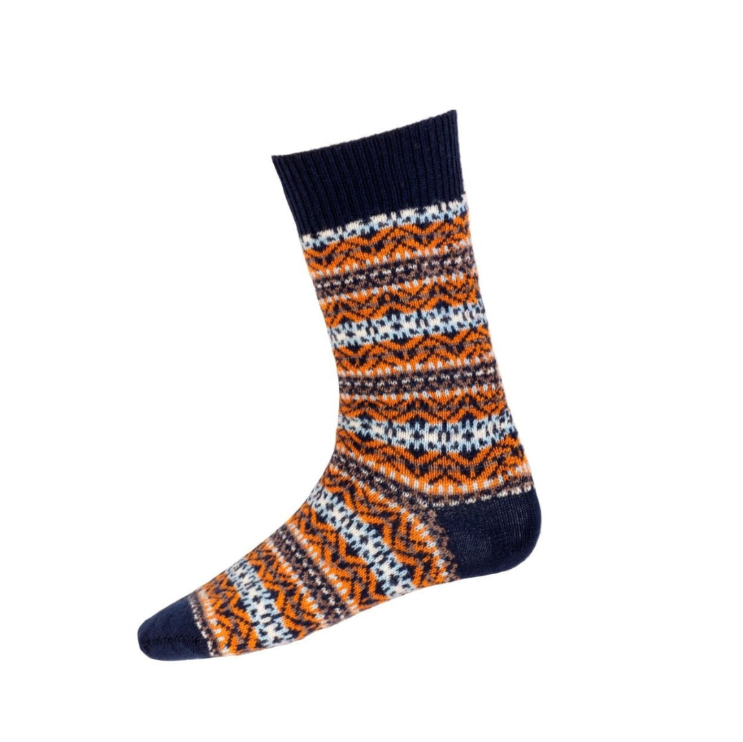 House of Cheviot | Fair Isle Socks - Navy