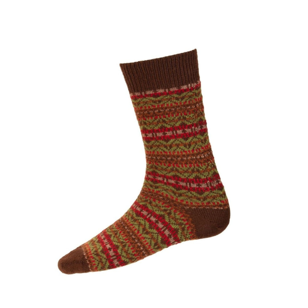 House of Cheviot | Fair Isle Socks - Walnut