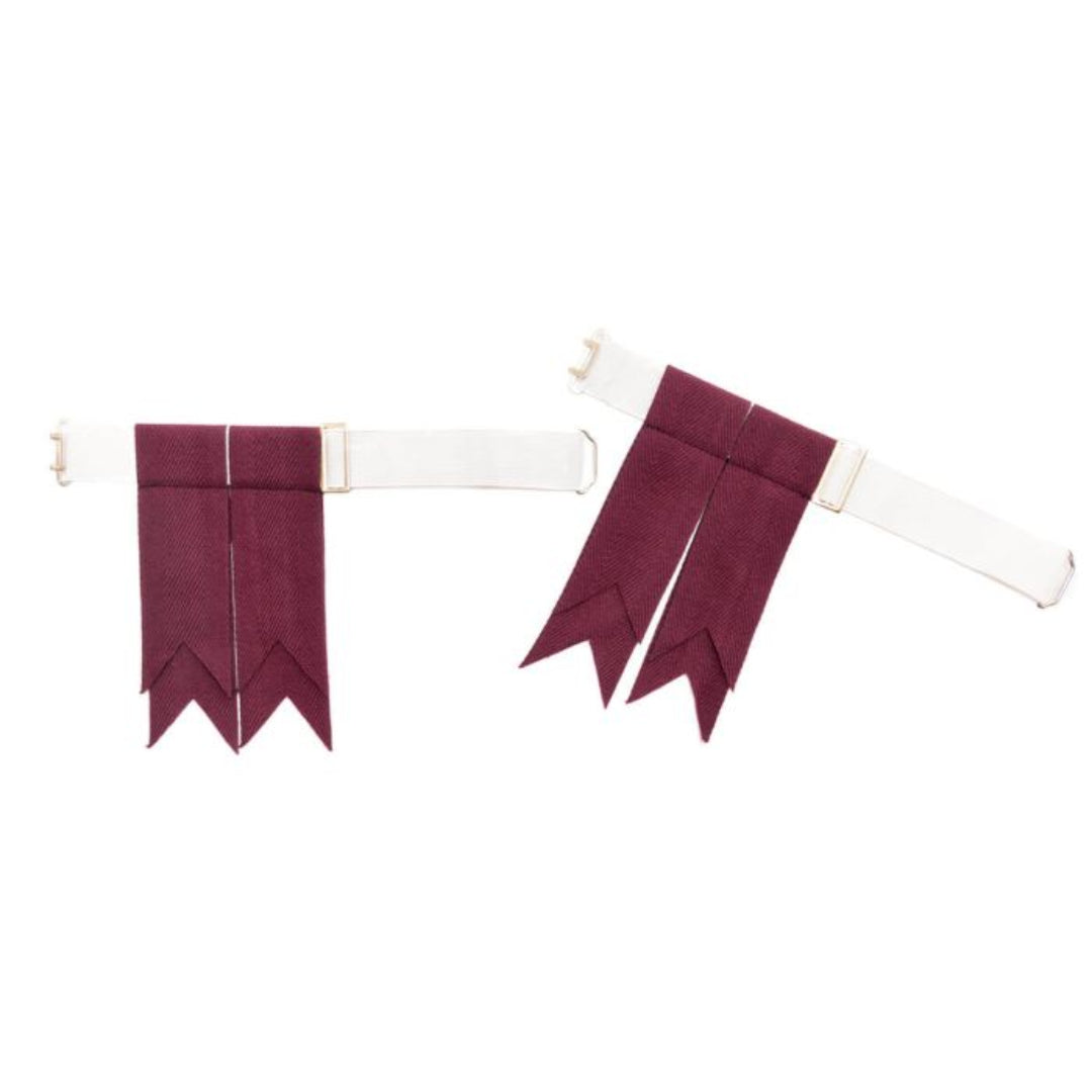 Lochcarron | Garter Flashes - Maroon