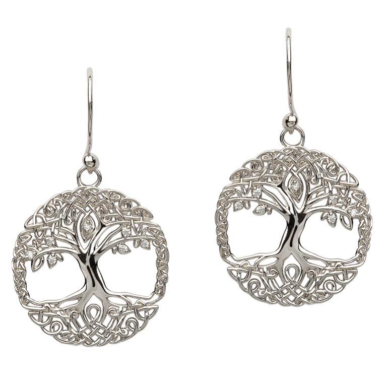 Shanore | Tree of Life Sterling Silver Drop Earrings