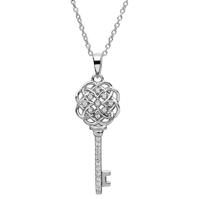 Shanore | Sterling Silver Celtic Knot Key Pendant