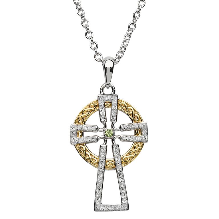 Shanore | Sterling Silver Celtic Cross with Swarovski Crystals