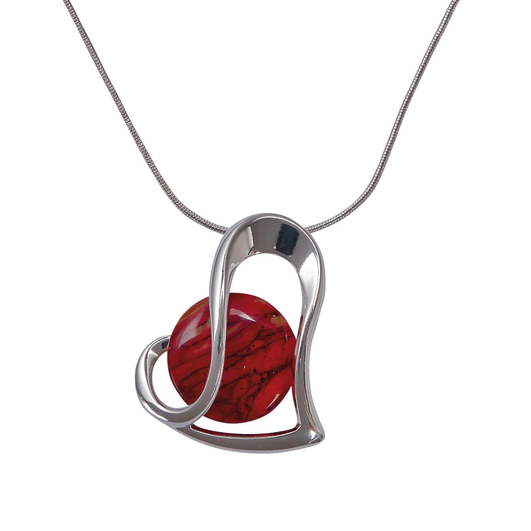 Heathergems silver-plated Floating Heart pendant | The Scottish Company