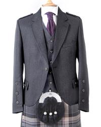 House of Edgar | Crail Kilt Jacket & Vest - Charcoal Grey