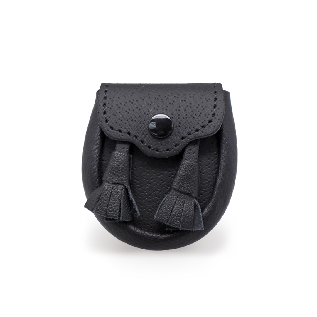 Sporting Day Sporran | Child's Black Leather Small