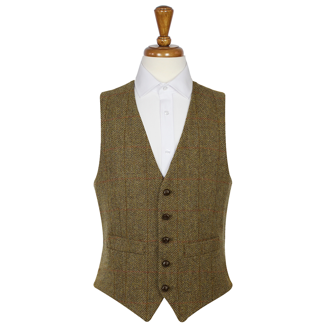 wtaps × Harris Tweed McQUEEN VEST Bucktrout | Iain Harris Tweed Vest – The Scottish Company