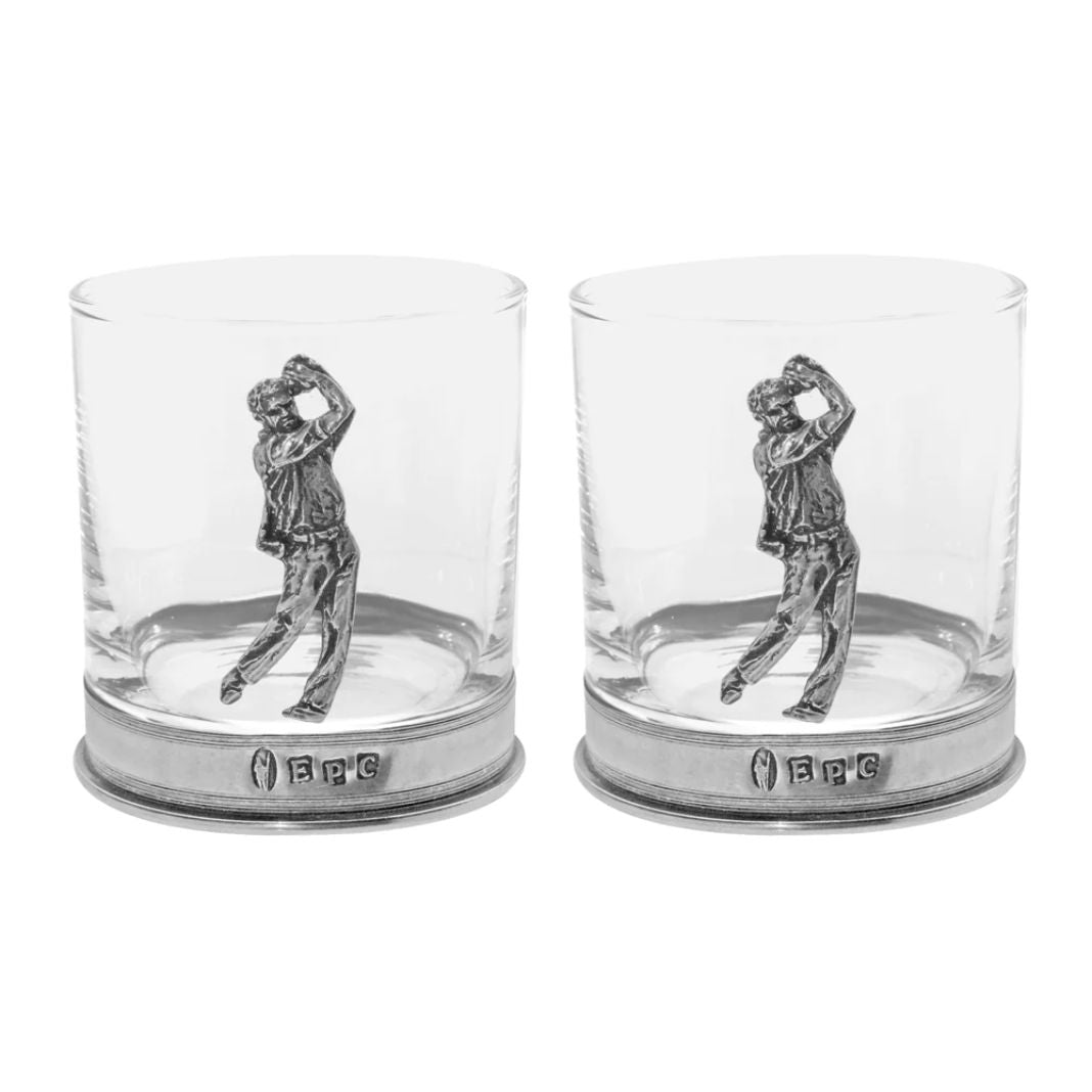 Pewter Golf Tumbler Set of 2
