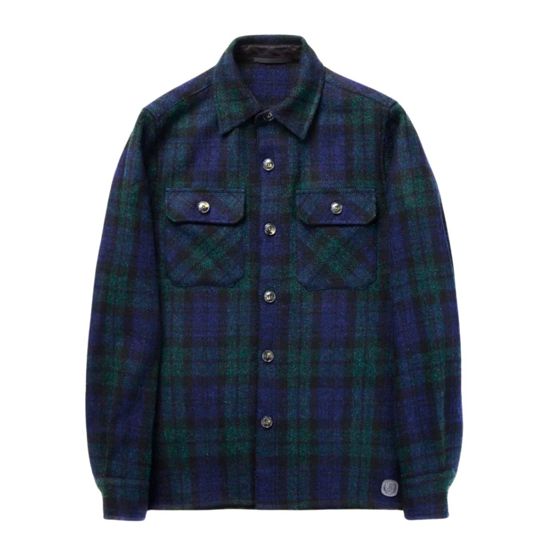 Bucktrout | Harris Tweed Black Watch Tartan Overshirt