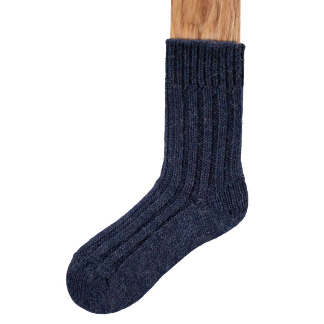 Connemara Tweed Socks - Navy