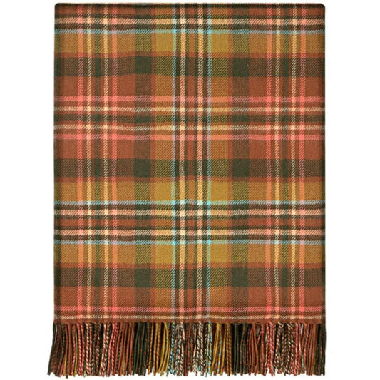 Lochcarron | Tartan Lambswool Blanket - Scott Green Antique