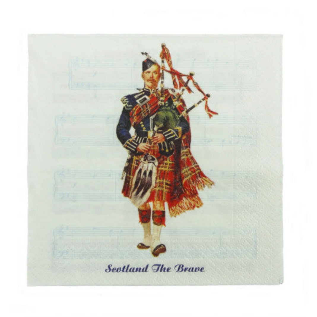 Scotland the Brave & Piper Napkins | Lunch Size