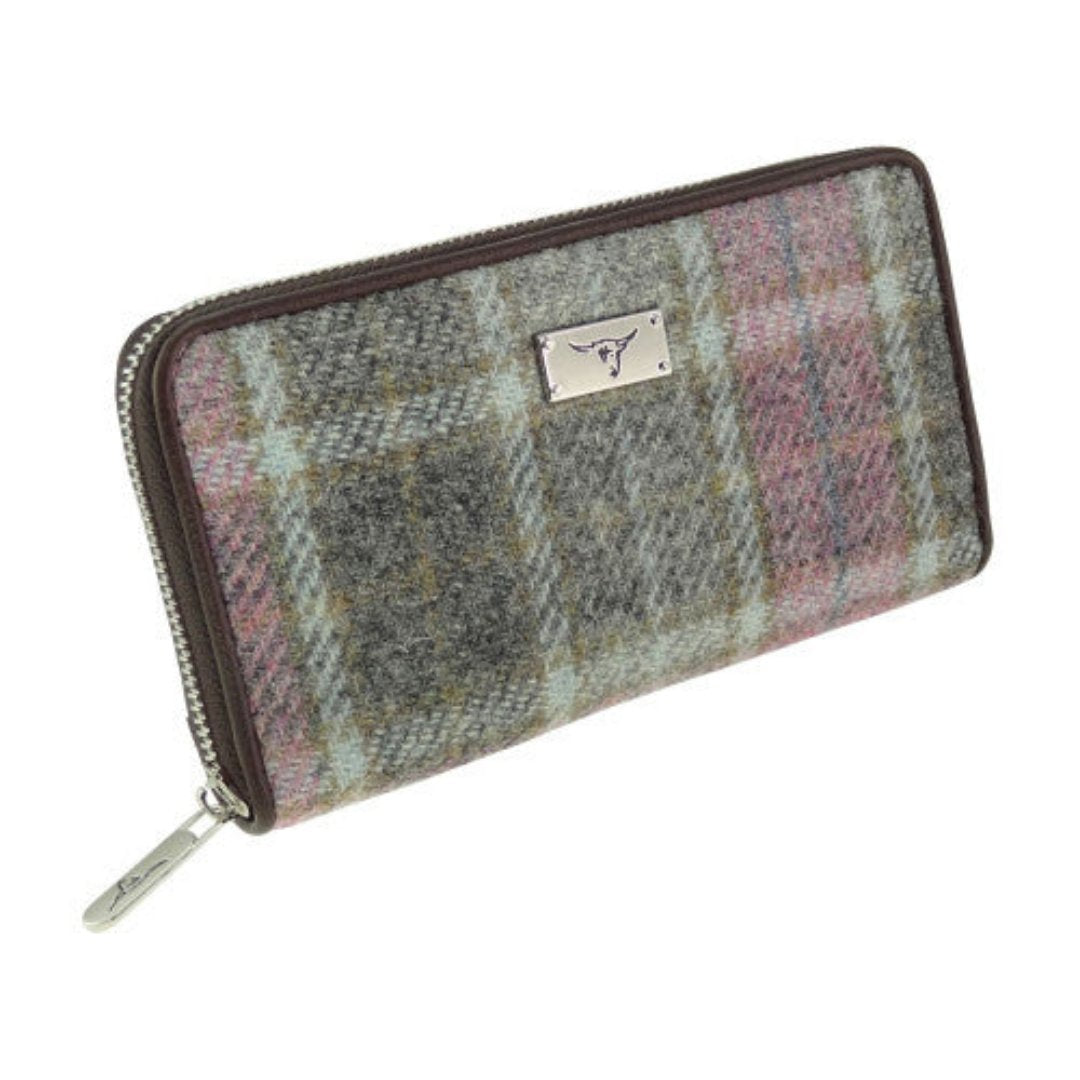 Harris Tweed | Staffa Zip Wallet - Pink Buchanan