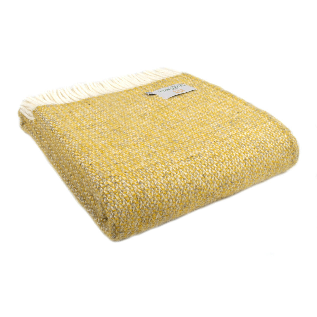 Tweedmill | Illusion Throw Yellow & Grey