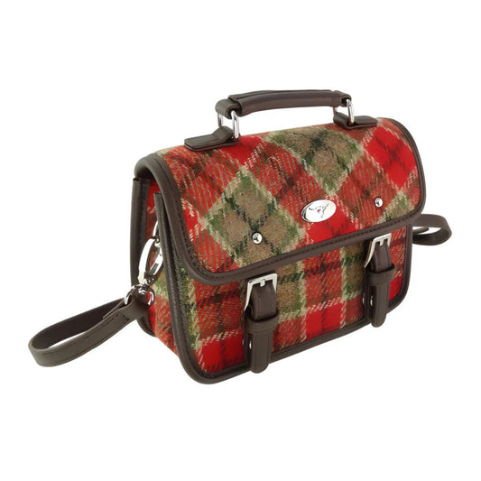 Harris Tweed | Bervie Mini Handbag - Red & Green Tartan