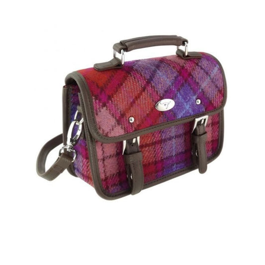 Harris Tweed | Bervie Mini Handbag - Orange & Purple Tartan