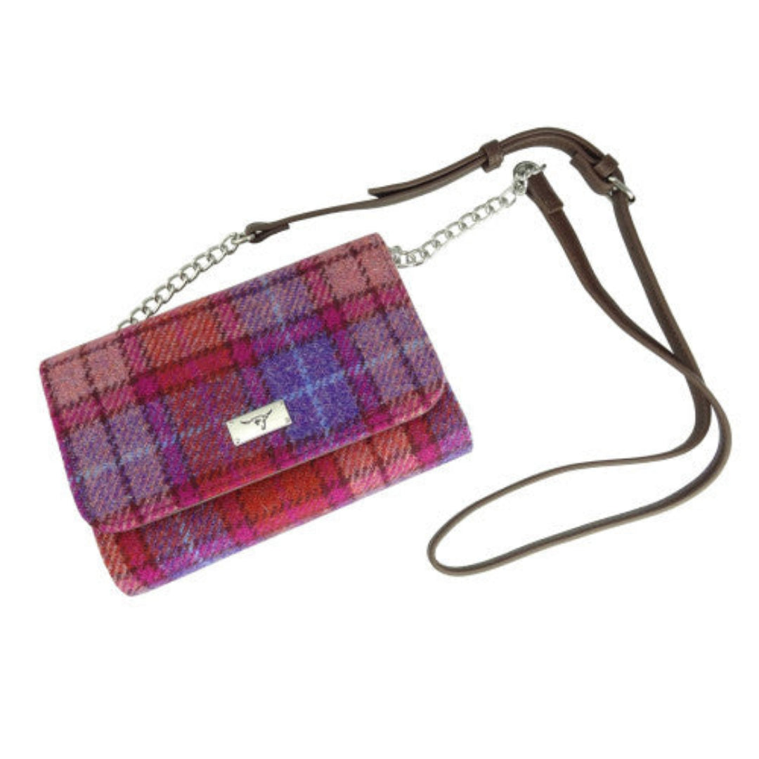 Harris Tweed | Strathy Handbag - Orange & Purple Tartan
