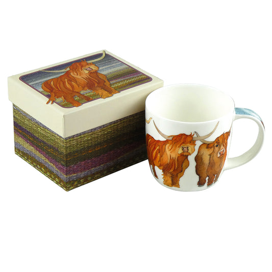 Emma Ball | Highland Cow Bone China Mug