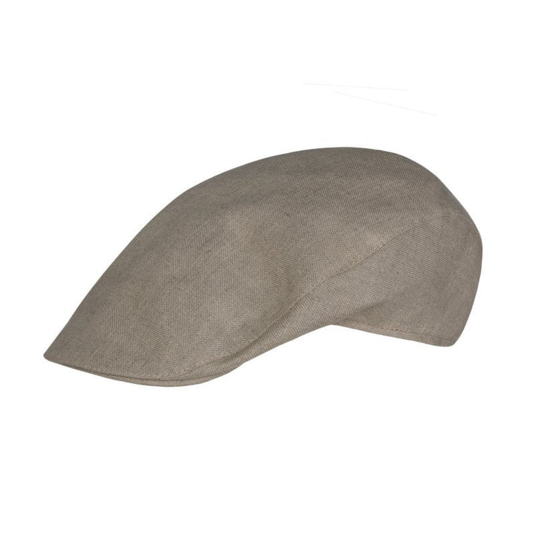 Hanna Hats Natural linen Donegal touring cap
