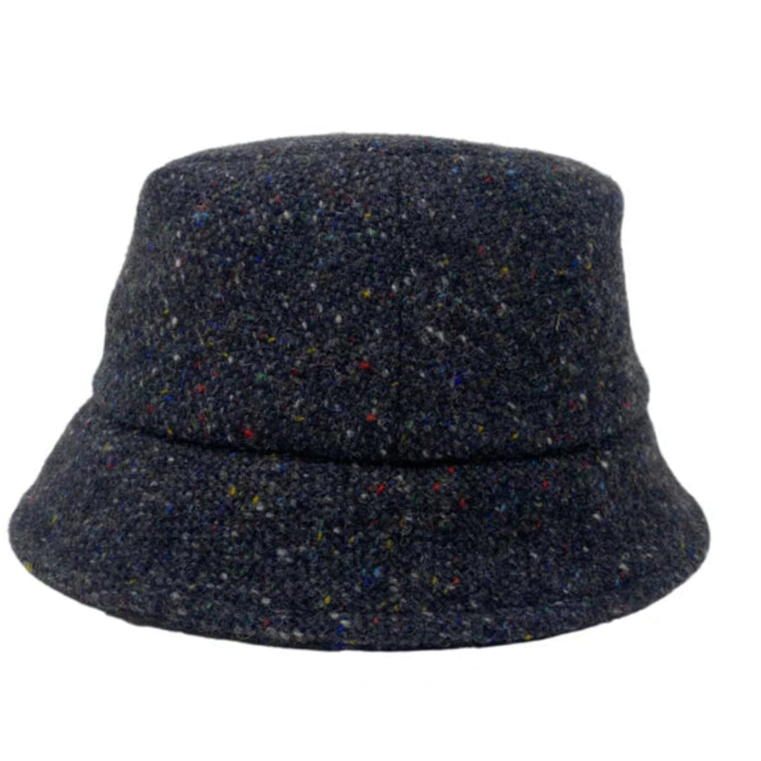 Hanna Hats charcoal fleck  tweed wee thatch hat