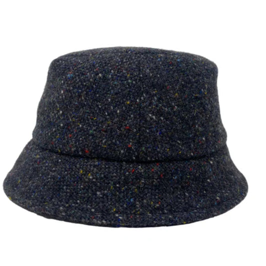 Hanna Hats charcoal fleck  tweed wee thatch hat