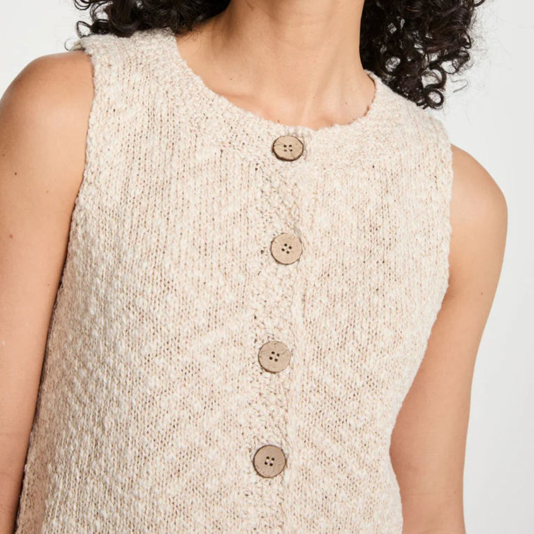 Aran Woollen Mills | Cotton & Linen Sleeveless Sweater