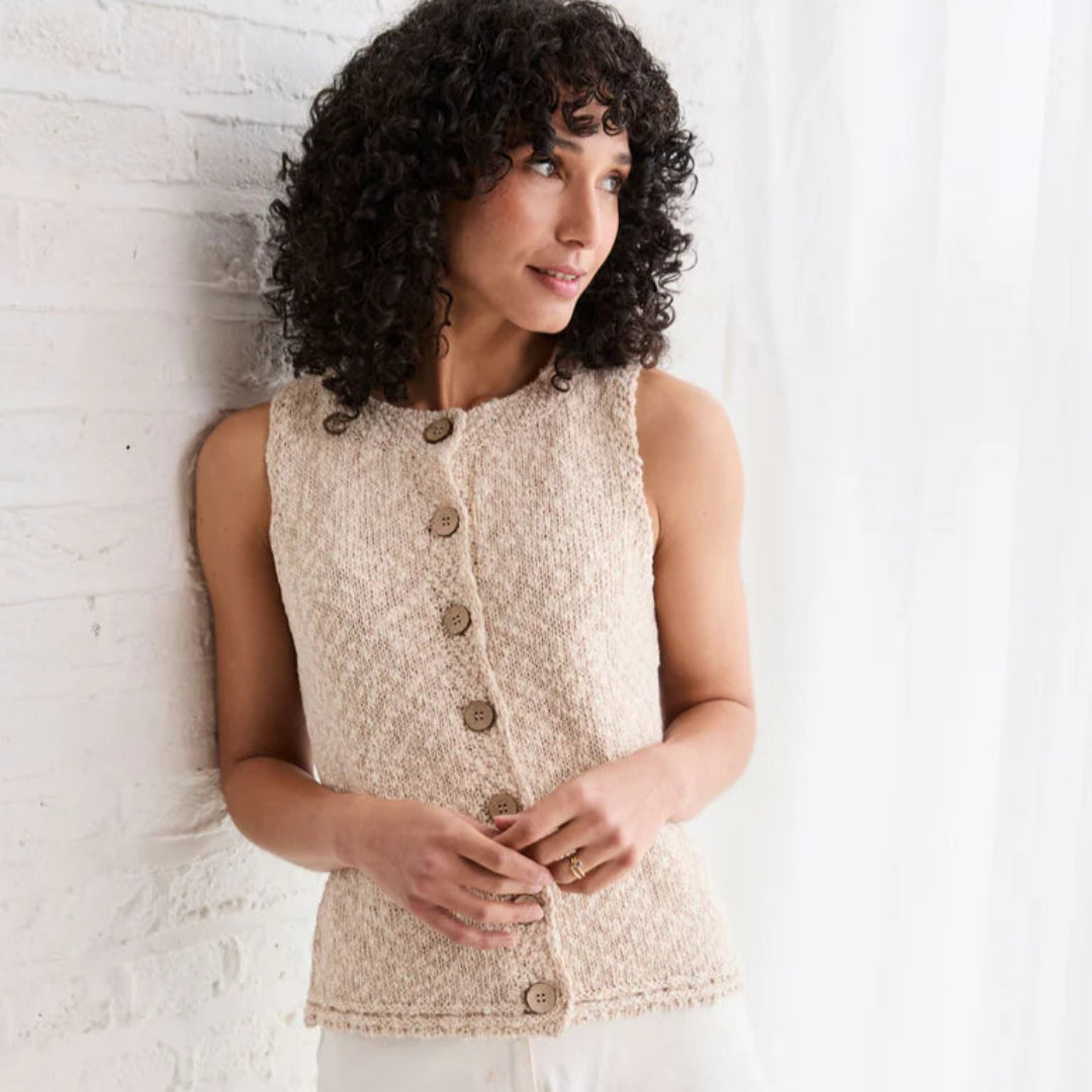 Aran Woollen Mills | Cotton & Linen Sleeveless Sweater
