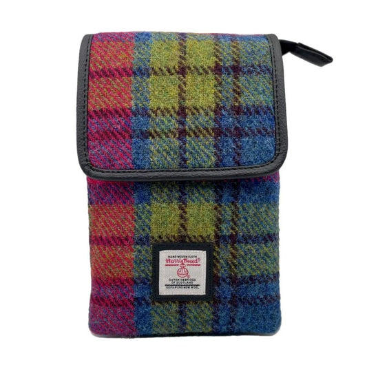 Harris Tweed | Mini Crossbody Bag - Blue Pink Check