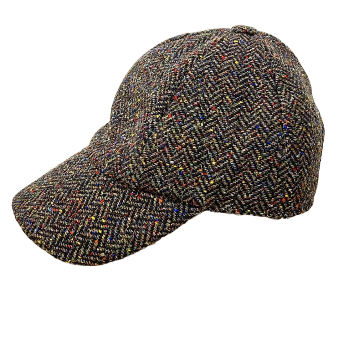 Hanna Hats Brown khaki tweed baseball cap