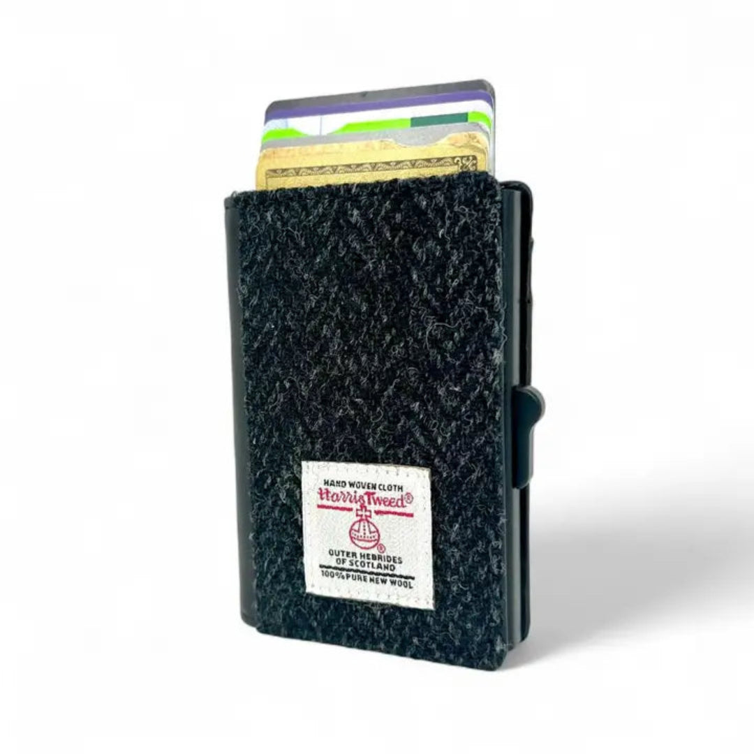 Harris Tweed | Pop Up Card Wallet | Charcoal