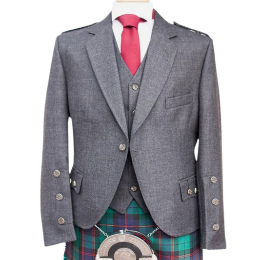 House of Edgar | Crail Kilt Jacket & Vest - Graphite Grey